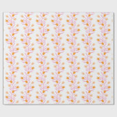 Tulip Vine in Pink and Orange Cadeaupapier (Vlak)