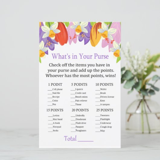 Tulip Wat zit er in je handtas? (Staand voorkant)