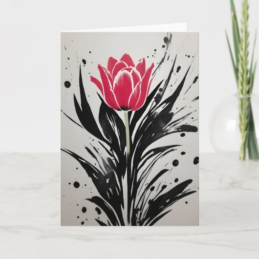 Tulip - Watercolor flowers Kaart (Voorkant)