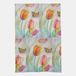 Tulip Waterverf Tea Towel Theedoek