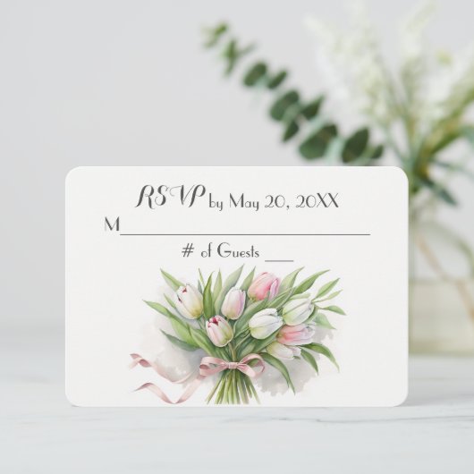 Tulip Wedding Bouquet RSVP (Staand voorkant)