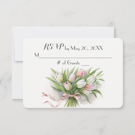 Tulip Wedding Bouquet RSVP (Voorkant)