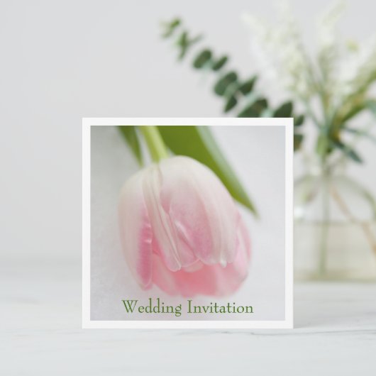 Tulip Wedding-uitnodiging Kaart (Staand voorkant)