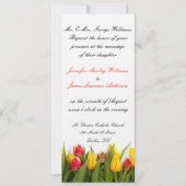 Tulip Wedding-uitnodiging Kaart (Voorkant)
