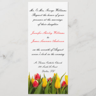 Tulip Wedding-uitnodiging Kaart