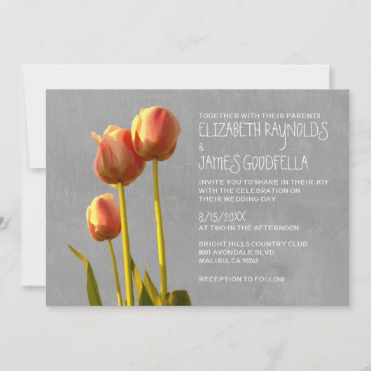 Tulip Wedding-uitnodigingen Kaart (Voorkant)