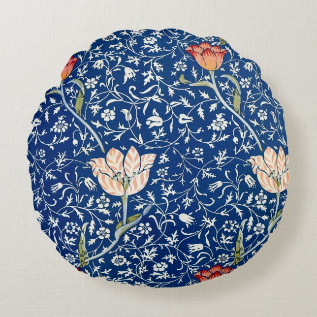 Tulip, William Morris Rond Kussen (Voorkant)