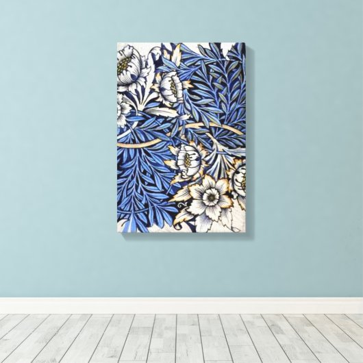 "Tulip & Willow" door William Morris Canvas Afdruk (Insitu (Houten vloer))