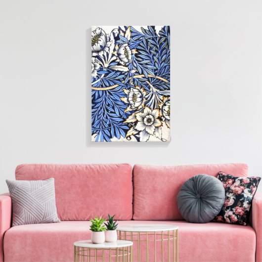 "Tulip & Willow" door William Morris Canvas Afdruk (Insitu (Woonkamer))
