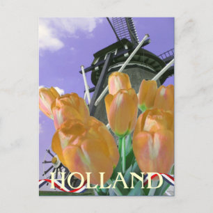 Tulip Windmill Art Holland Briefkaart