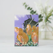 Tulip Windmill Art Holland Briefkaart (Staand voorkant)