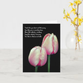 Tulip Work Love Dance Sing Live Inspirerend Kaart (Gele Bloem)