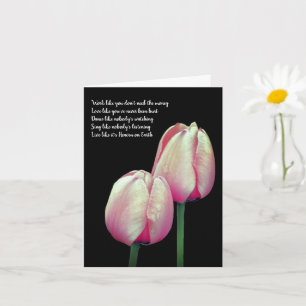 Tulip Work Love Dance Sing Live Inspirerend Kaart
