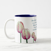 Tulip Work Love Dance Sing Live Inspirerend Tweekleurige Koffiemok (Links)