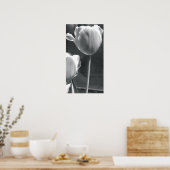 Tulip zwart-wit poster (Keuken)