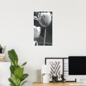Tulip zwart-wit poster (Thuiskantoor)