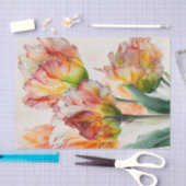 TULIPMANIA 4/6 oogverblindende papegaai tulp desig Tissuepapier (Craft)