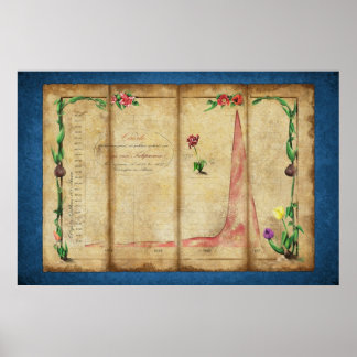 Tulipomania Graph (blauw) Poster