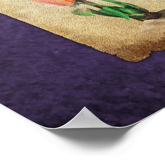 Tulipomania Graph (paars) Poster (Hoek)