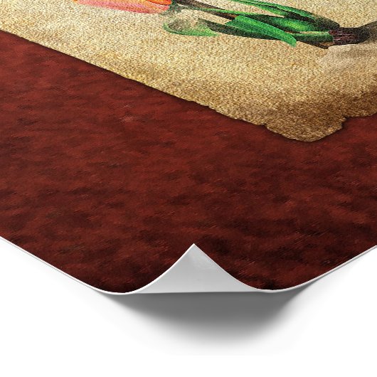 Tulipomania Graph (rood) Poster (Hoek)