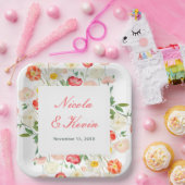 Tulips and Daffodils Spring Wedding Papieren Bordje (Feest)