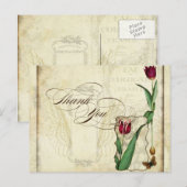  Tulips Angel Wings Swirl Tea Sined Red Briefkaart (Voorkant / Achterkant)