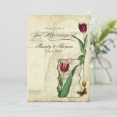  Tulips Angel Wings Swirl Tea Sined Red Kaart (Staand voorkant)