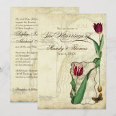  Tulips Angel Wings Swirl Tea Sined Red Kaart (Voorkant / Achterkant)