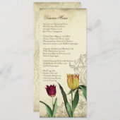 Tulips Angel Wings Swirl Tea Sined Red Menu (Voorkant / Achterkant)