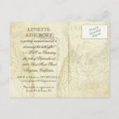 Tulips Angel Wings Swirl Tea Sined Red Uitnodiging Briefkaart (Achterkant)