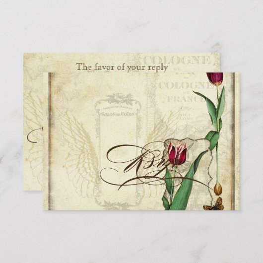 Tulips Angel Wings Swirl Tea Sined RSVP (Voorkant / Achterkant)