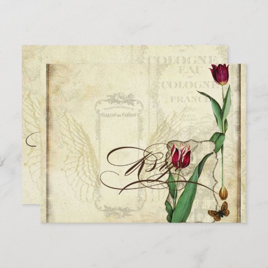Tulips Angel Wings Swirl Tea Sined RSVP (Voorkant / Achterkant)