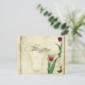 Tulips Angel Wings Tea Sred Reception Kaart (Staand voorkant)