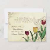 Tulips Angel Wings Tea Sred Reception Kaart (Achterkant)