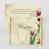 Tulips Angel Wings Tea Sred Reception Kaart (Voorkant / Achterkant)