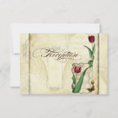  Tulips Angel Wings Tea Sred Reception Kaart (Voorkant)