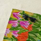 Tulips beach towel strandlaken (In situ)