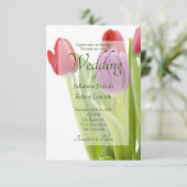 Tulips bruiloft kaart (Staand voorkant)