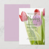 Tulips bruiloft kaart (Voorkant / Achterkant)