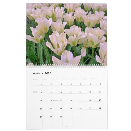 tulips Calendar Kalender (Mar 2026)