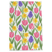 Tulips, Daffodils, Hyacinths Coloring Style Medium Cadeauzakje (Voorkant)