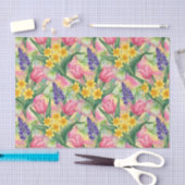 Tulips, Daffodils, Hyacinths in Alcohol Ink Style Tissuepapier (Craft)