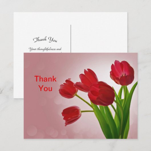Tulips Dank je Briefkaart (Voorkant / Achterkant)