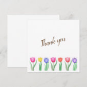 Tulips Dank je wel Bedankkaart (Voorkant / Achterkant)