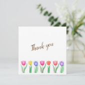 Tulips Dank je wel Bedankkaart (Staand voorkant)