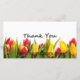 Tulips - dank u fotokaart bedankkaart