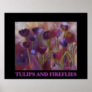 TULIPS EN FIREFLIES - AFDRUKKEN POSTER