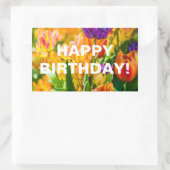 Tulips Enchanterende felicitaties Rechthoekige Sticker (Tas)