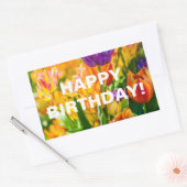 Tulips Enchanterende felicitaties Rechthoekige Sticker (Envelop)