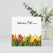 Tulips Floral Bridal Shower Kaart (Staand voorkant)